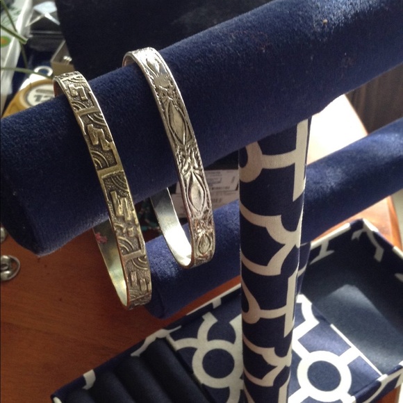 VINTAGE SOLID STERLING SILVER BRACELETS (2) - Picture 1 of 7